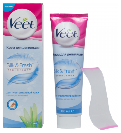 Крем для депиляции фото VEET Крем для депиляции 100г для чувствительной кожи - купить в интернет-магазин