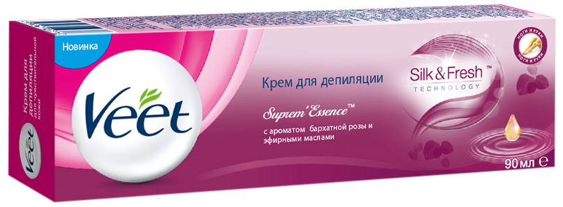 Крем для депиляции фото Купить Крем для депиляции VEET с ароматом бархатной розы и эфирными маслами по н