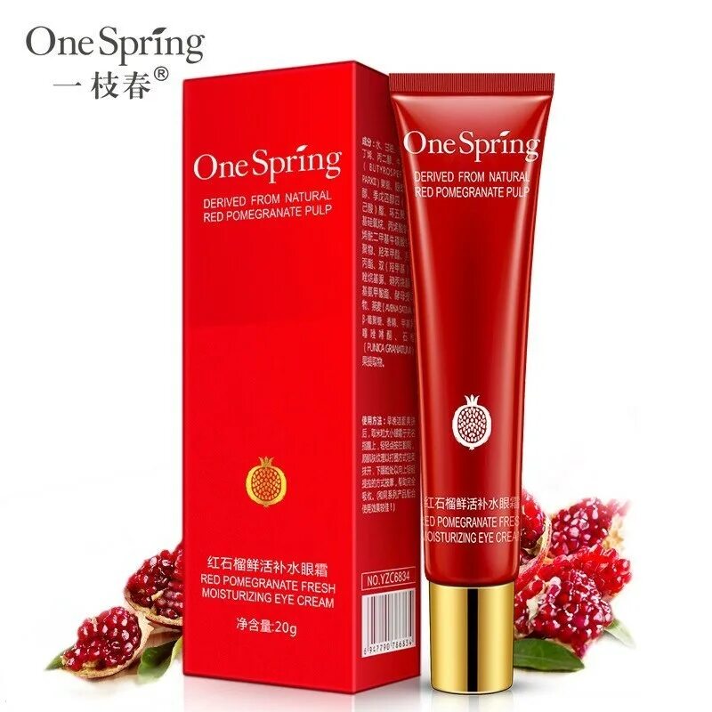 Крем для кожи вокруг глаз фото Купить ONE SPRING Крем для век RED POMEGRANATE Увлажняющий с ГРАНАТОМ 20г (YZC-6