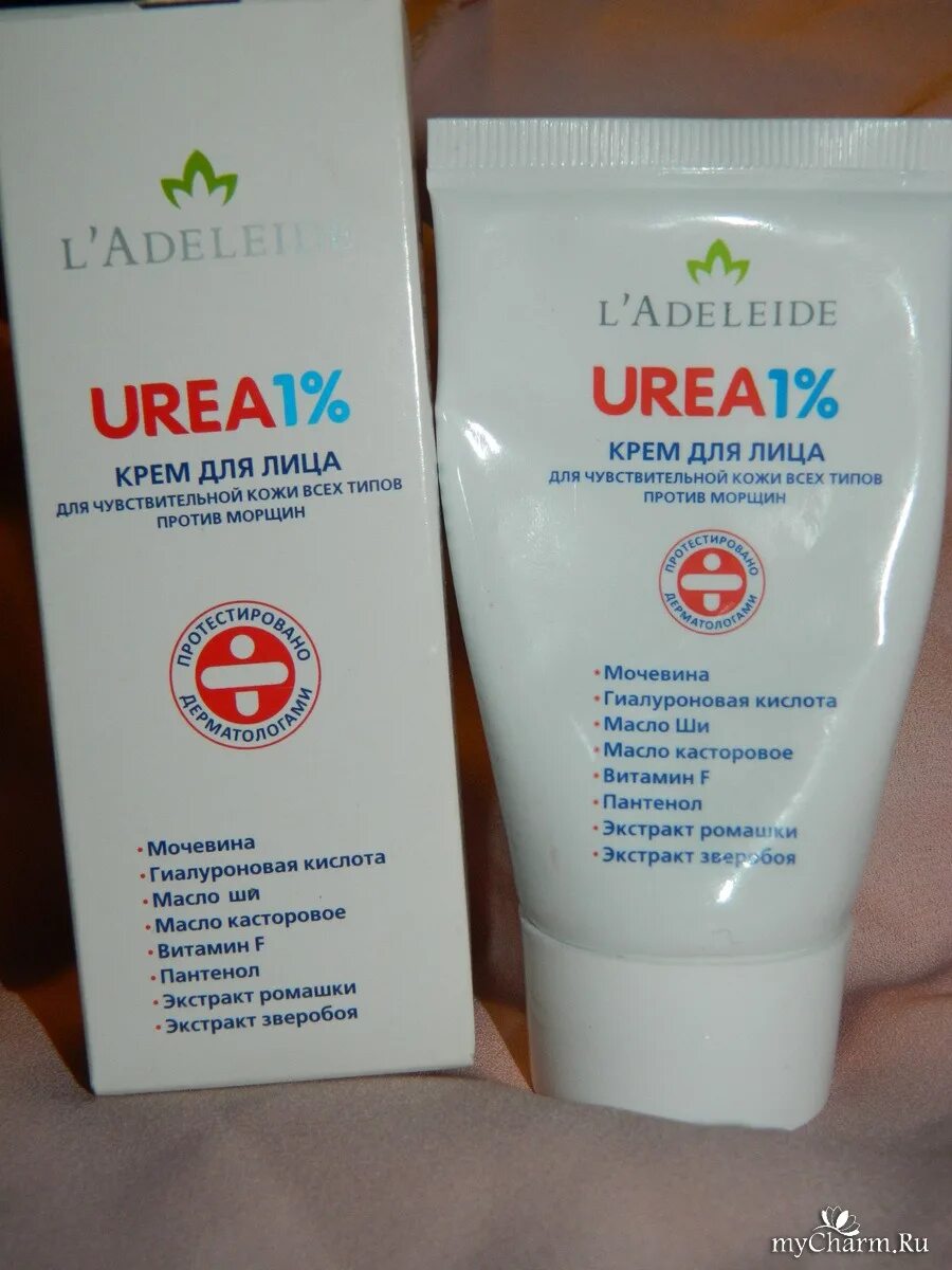 Крем для лица с мочевиной фото L'Adeleide / Urea 1% Крем для лица для чувствительной кожи всех типов против мор