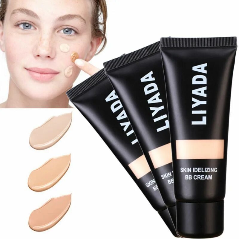 Крем для макияжа Women Nuded BB Cream Makeup Smooth Easy Wear Face Concealer Base Foundation Pore