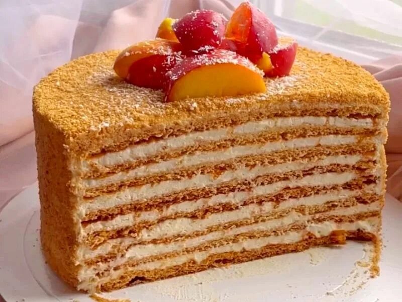 Крем для медовика рецепт с фото Медовик со сливками - рецепт классического торта Recipe Baking, Cake recipes, De