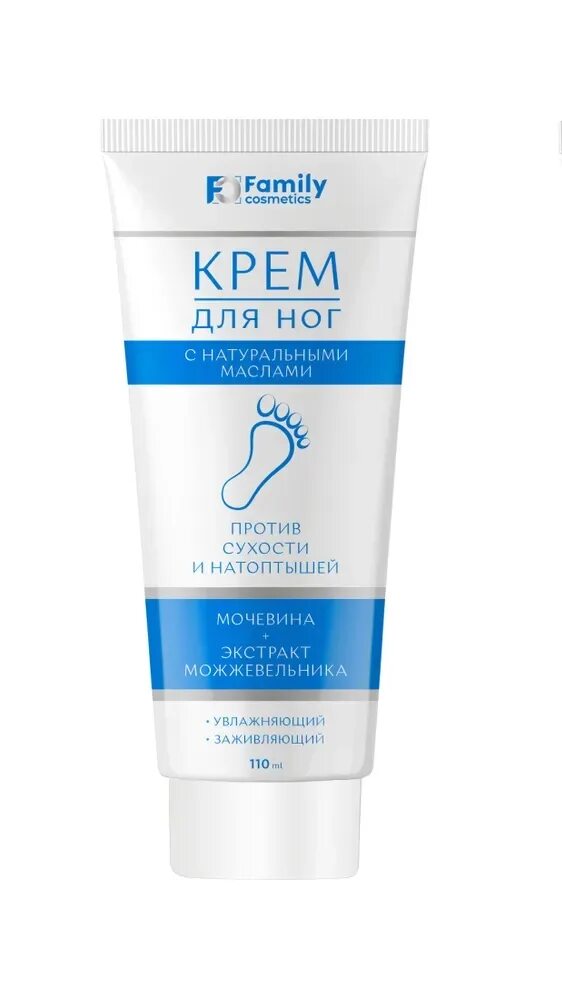Крем для ног фото Крем для ног Family Cosmetics Уход за ногами с мочевиной и можжевельником 110мл 