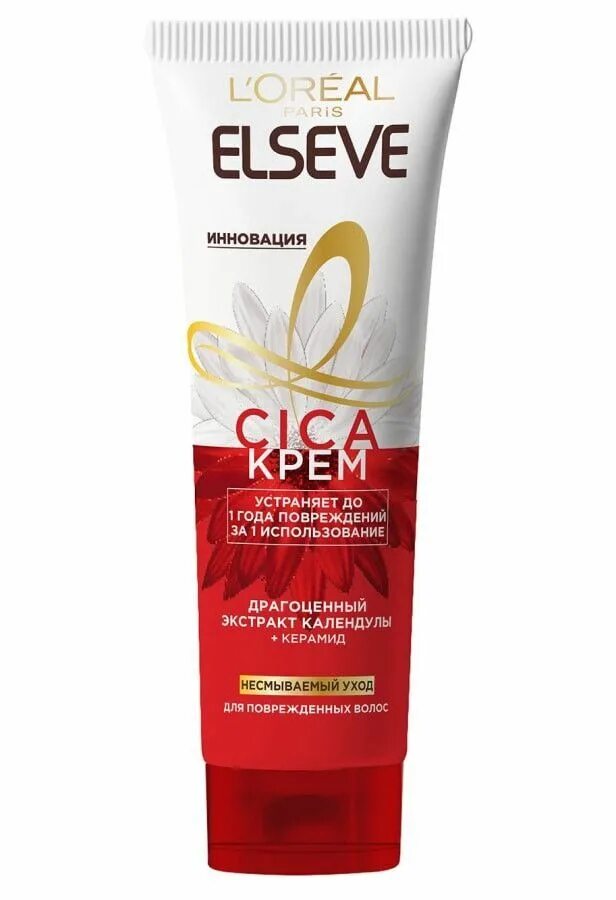 Крем для волос фото LOREAL / Cica-крем для волос Эльсев несмываемый для поврежденных волос 150 мл L'