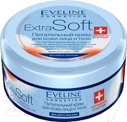 Крем эвелин фото Крем для лица Eveline Cosmetics Extra Soft питательный (200мл) купить в Краснояр