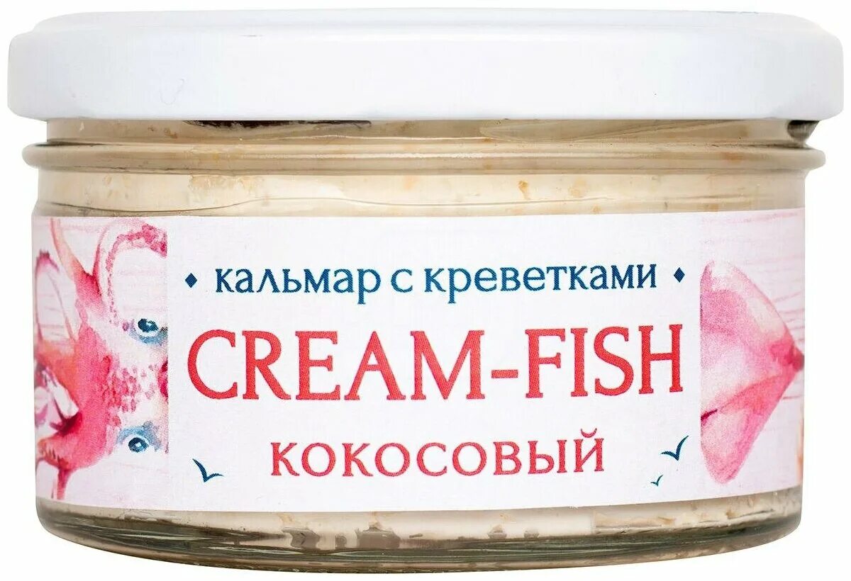 Крем фиш фото Паста рыбная Cream-Fish Кальмар с креветками - купить в интернет-магазине по низ