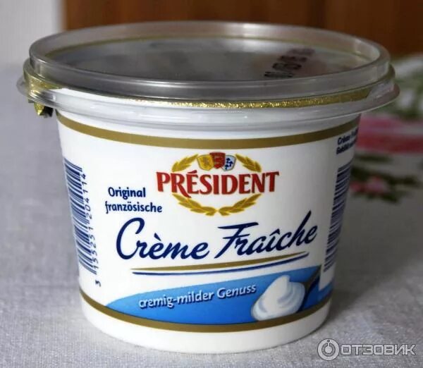 Крем фреш фото Отзыв о Сметана President "Creme Fraiche" 30% Отличная жирненеькая сметанка