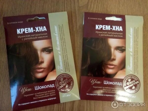 Крем хна фото до и после Отзыв о Крем-краска Хна Фитокосметик "Шоколад" Очень понравился результат!