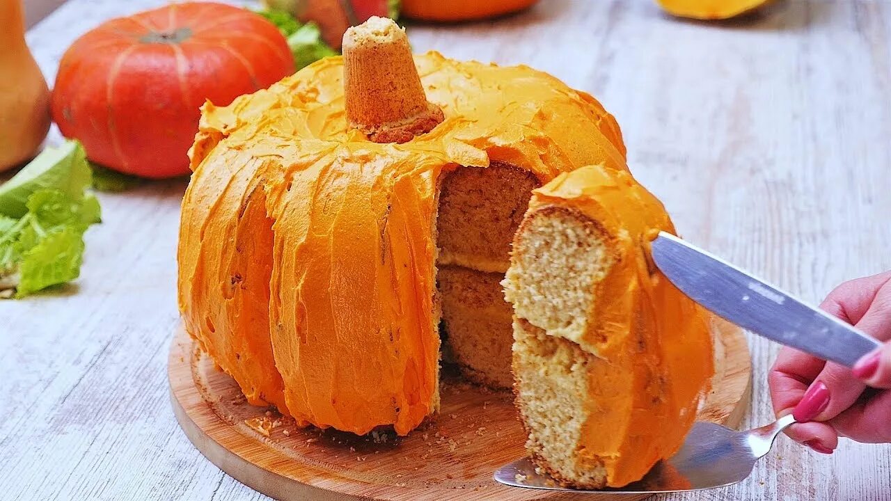 Крем из тыквы рецепт с фото Торт "Тыква" - Рецепты от Со Вкусом - YouTube