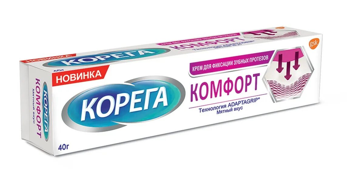 Крем корега фото Корега Комфорт Крем д/фикс зуб протез 40г Мятный вкус