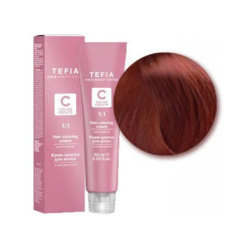 Крем краска для волос фото Tefia Color Creats крем-краска для волос Hair Coloring Cream with Monoi Oil, 7.4