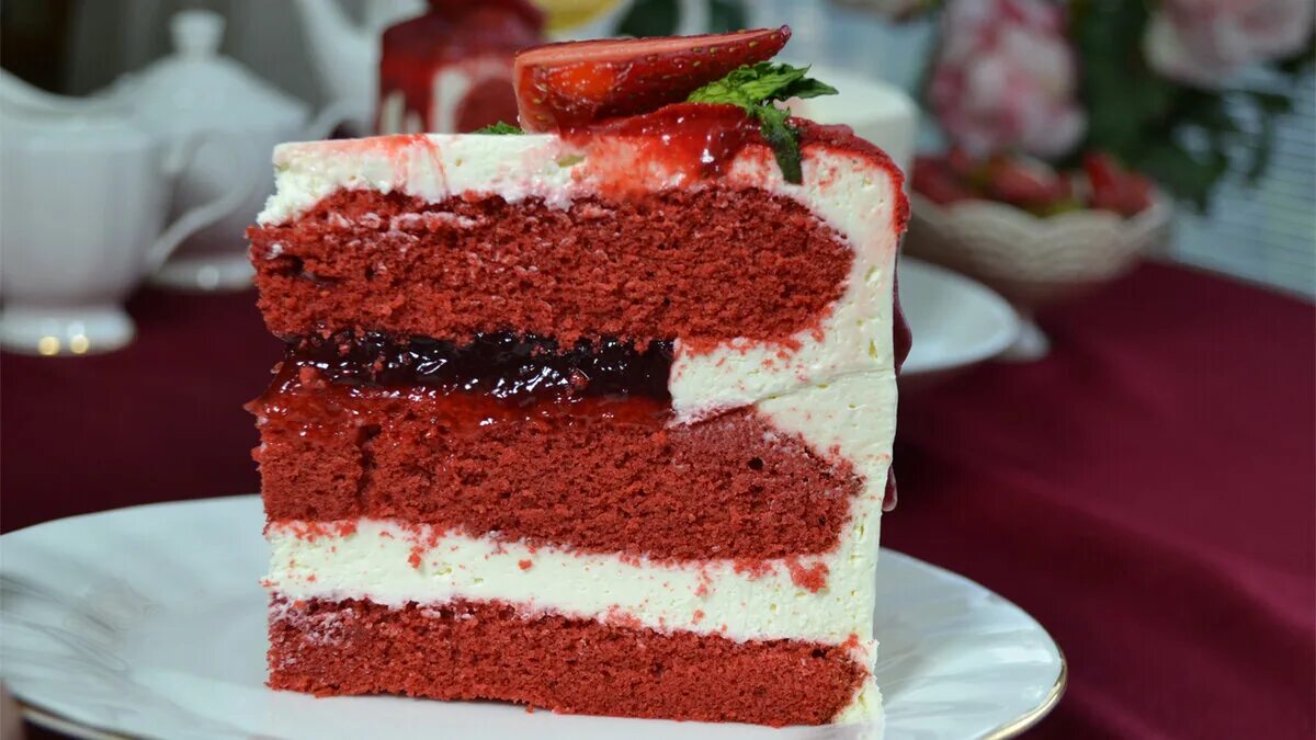 Крем красный бархат рецепт с фото Самый вкусный торт " Красный бархат " на праздничный стол Вкусная еда с Хадиджей