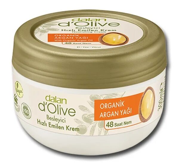 Крем оливковый турция фото Dalan D'Olive - Питательный крем для рук, лица и тела в банке с аргановым и олив