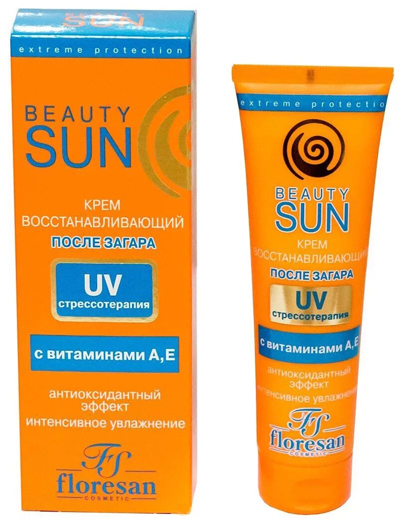 Крем от солнца фото Крем восстанавливающий после загара Floresan Beauty Sun UV-стрессотерапия 100 мл