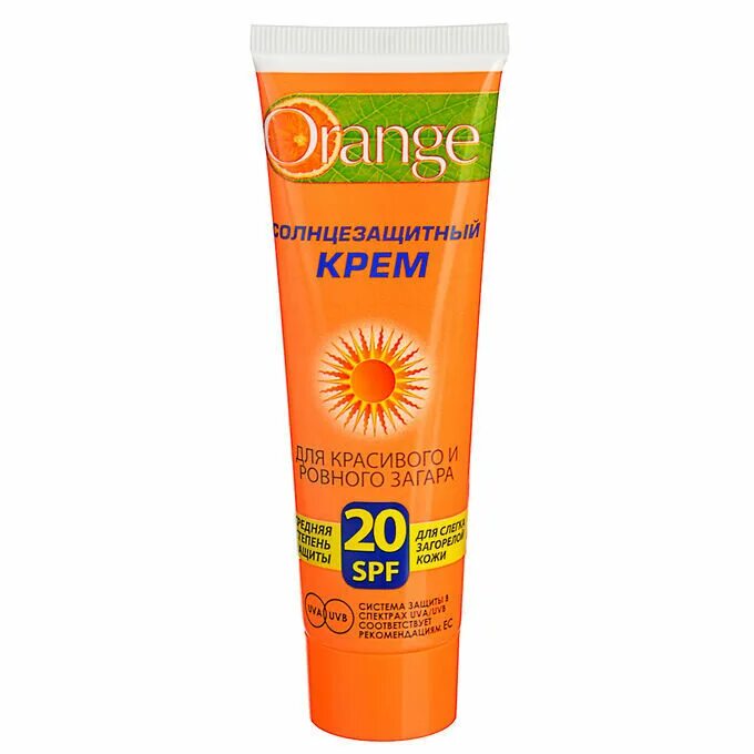 Крем от солнца фото ORANGE крем солнцезащитный для загара SPF 20, 90МЛ ❤ ️Успей купить по сниженной. 