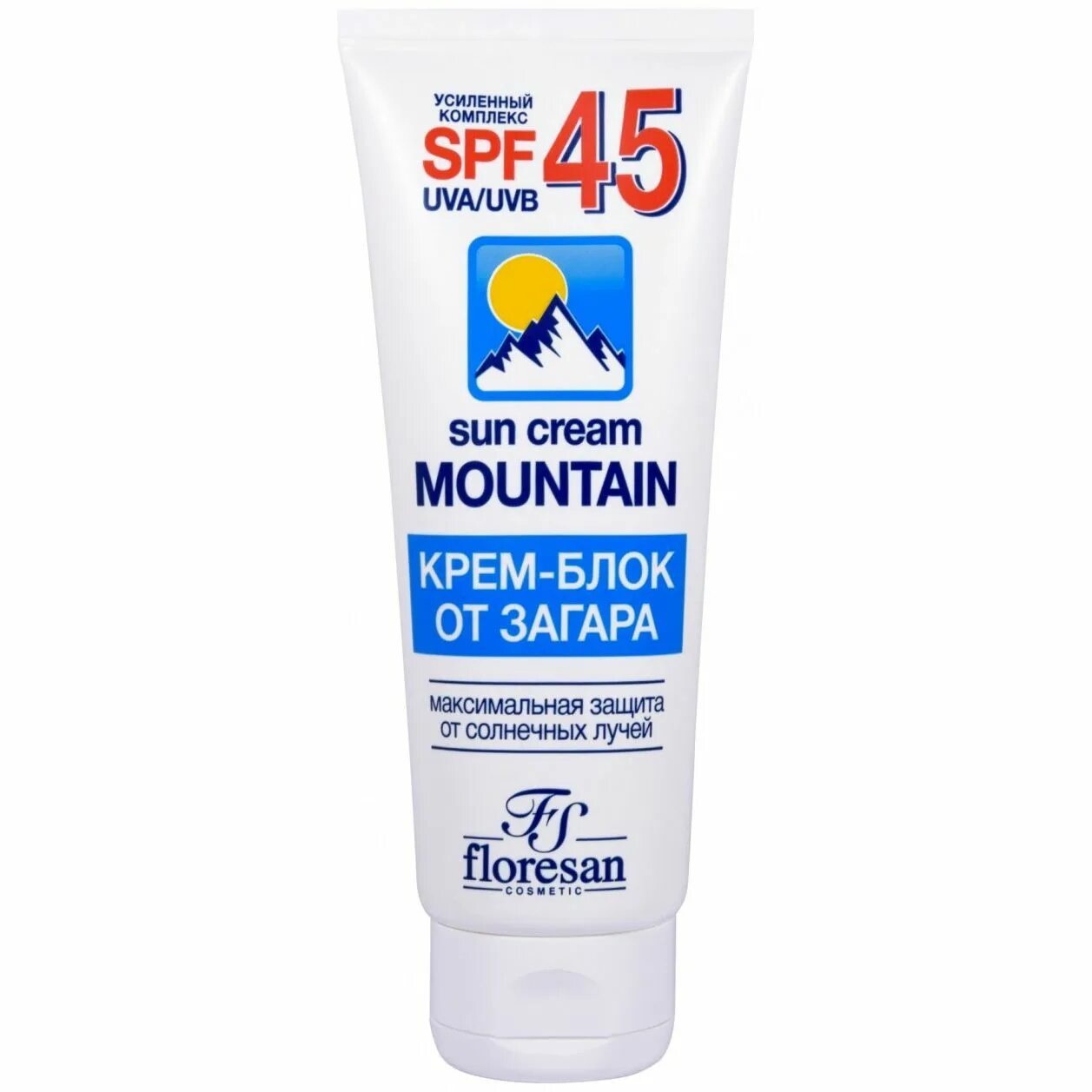 Крем от солнца фото Характеристики Крем-блок от загара Floresan Sun Cream MOUNTAIN, SPF 45, эффектив