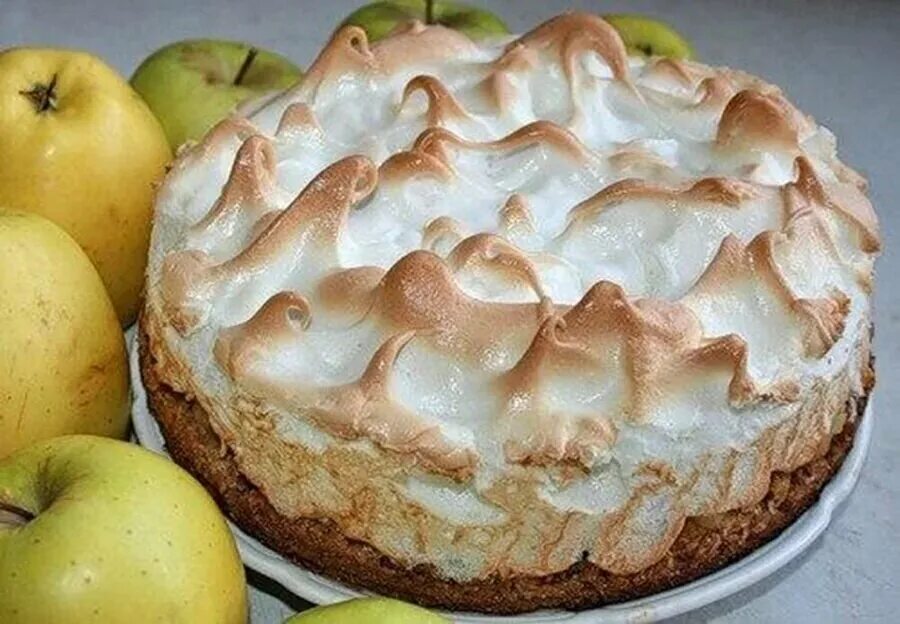 Крем пирог с яблоками рецепт с фото Торт с яблоками Большой УХ- Вселенная историй Дзен