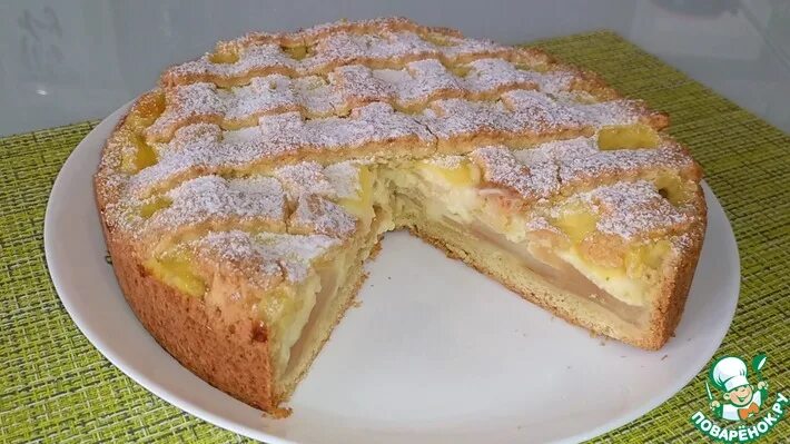 Крем пирог с яблоками рецепт с фото Песочный пирог с яблоками и заварным кремом - кулинарный рецепт