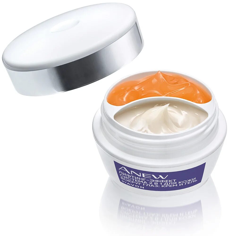 Крем под глаза под макияж AVON Anew Система 2 в 1 для кожи вокруг глаз "Лифтинг и укрепление": крем и гель