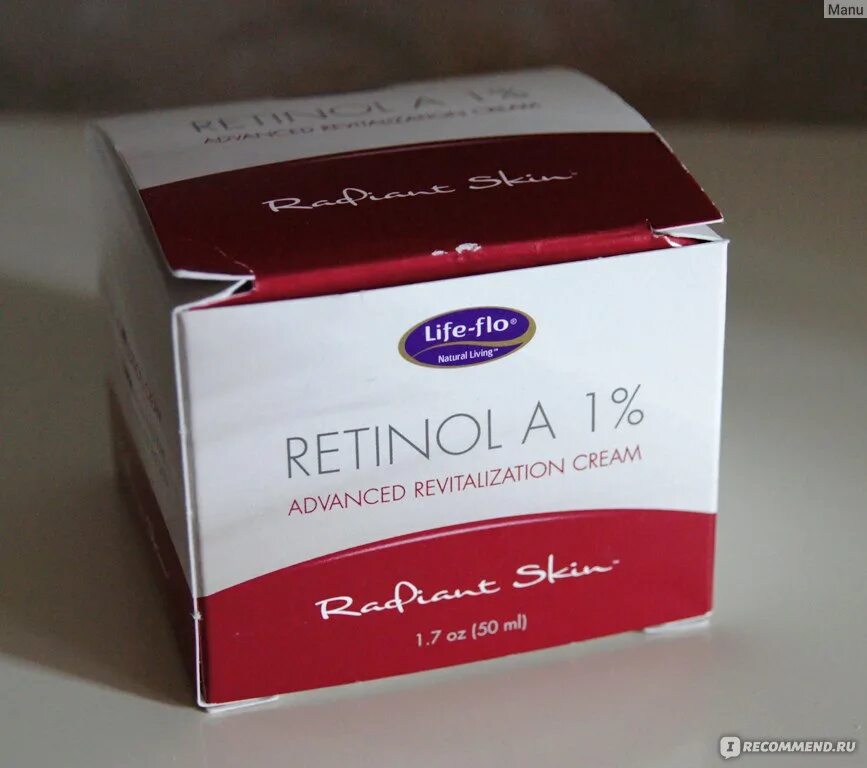 Крем ретинол фото Крем для лица Life Flo Health Retinol A 1%, Advanced Revitalization Cream - "Хит