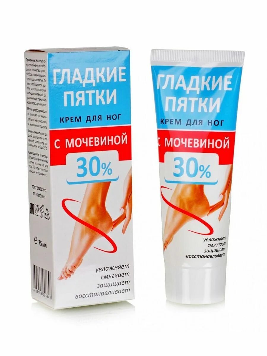 Крем с мочевиной для пяток фото Крем для ног Гладкие пятки с мочевиной 30% 75 мл 204891965 купить за 328 ₽ в инт