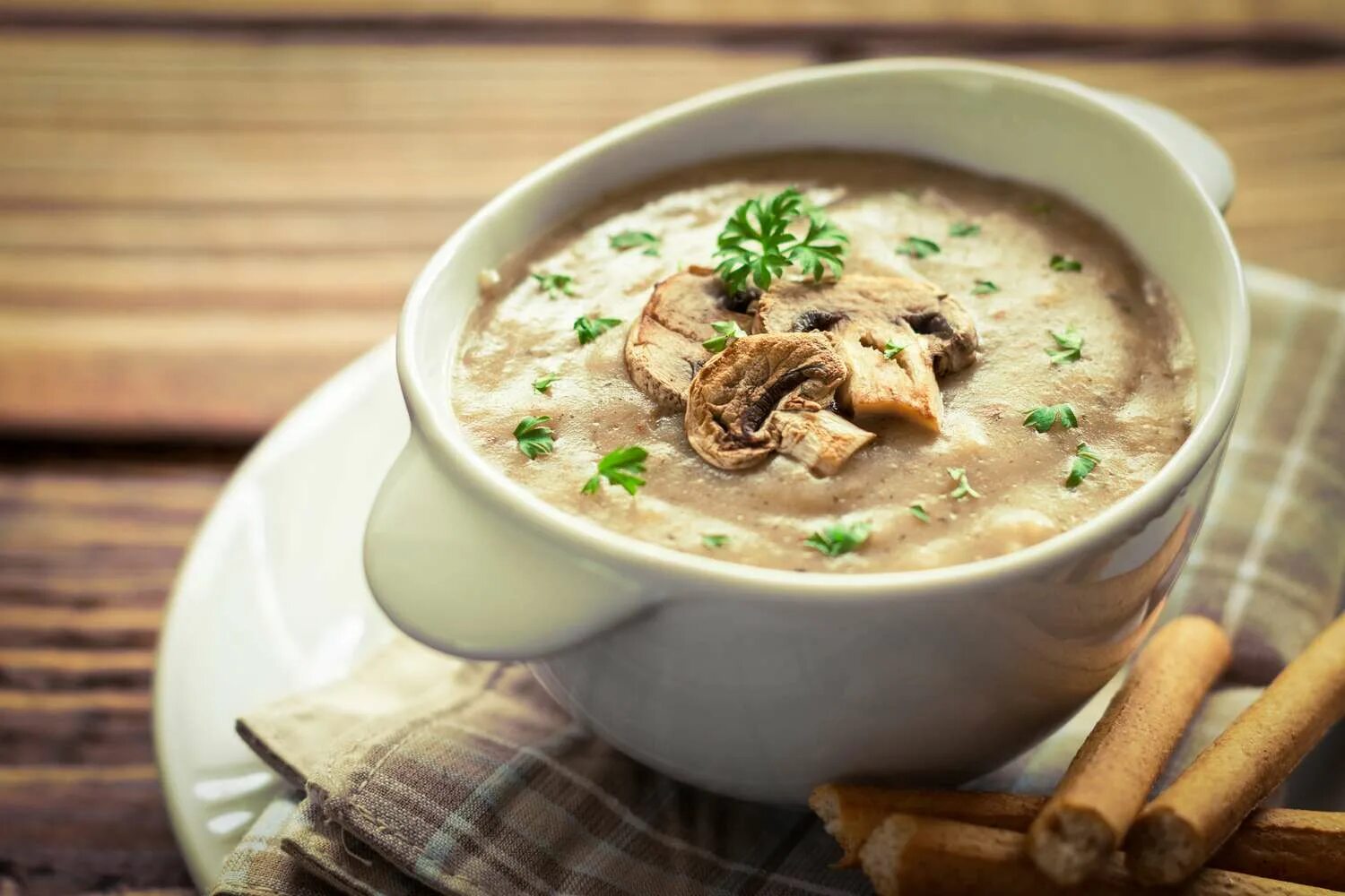 Крем суп фото Simple Cream of Mushroom Soup Recipe