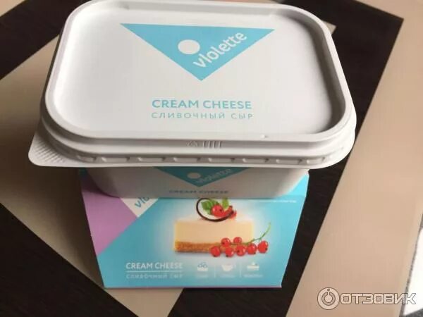 Крем сыр в пятерочке фото Отзыв о Сливочный сыр Карат Violette Cream Cheese для суши, чизкейков, соусов От
