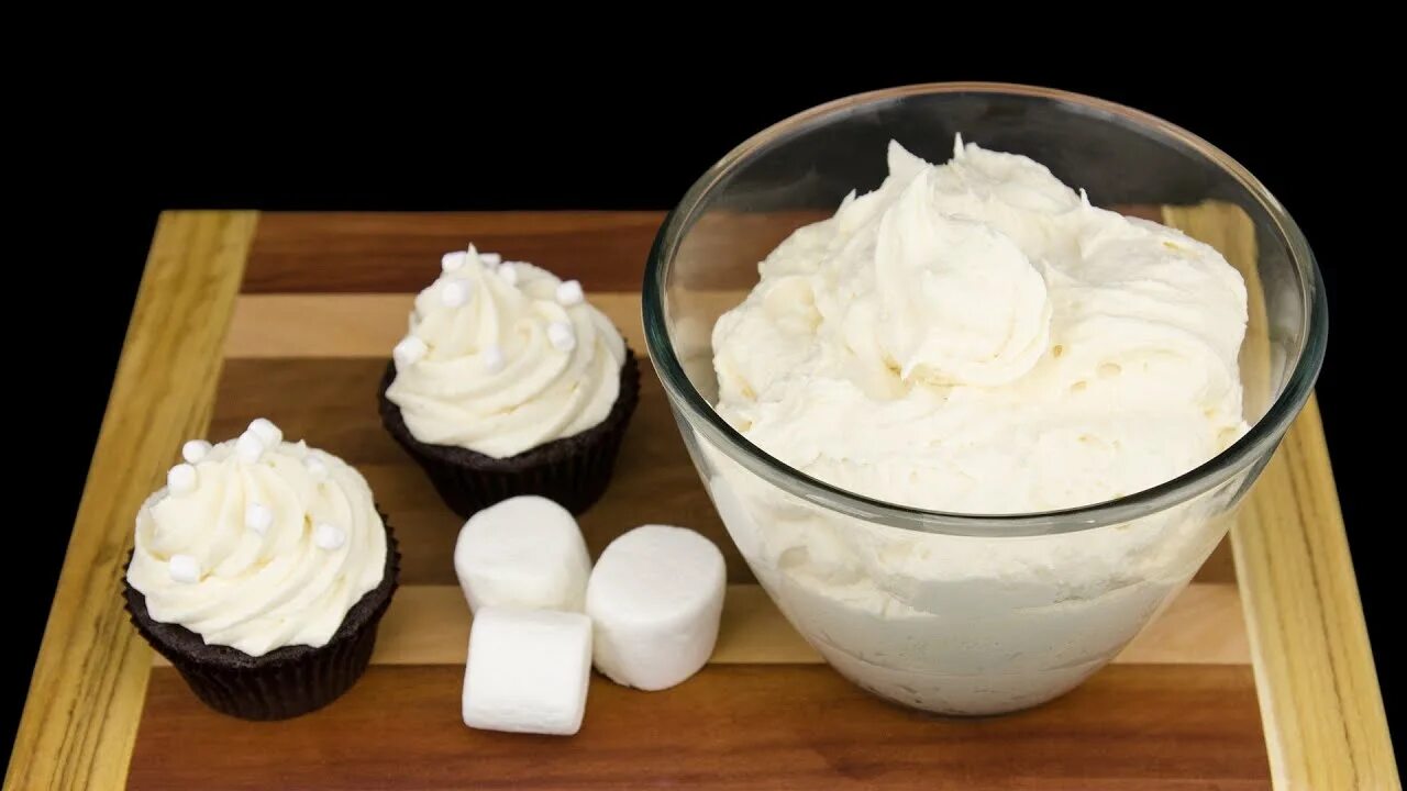 Крем зефир фото Marshmallow Buttercream Recipe from Cookies Cupcakes and Cardio - YouTube