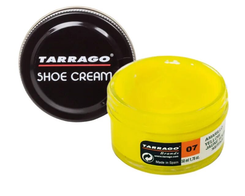 Крема для обуви фото Крем-банка TARRAGO SHOE Cream TCT31 для гладкой кожи, цвет желтый, 50мл. TCT31/0