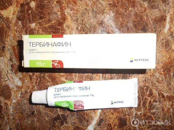 Крема от грибка фото Отзыв о Крем для наружного применения Вертекс "Тербинафин 1%" Не плохое протвогр