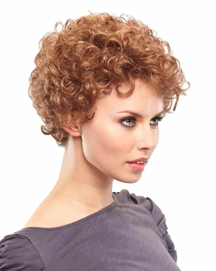 Крупная химическая завивка на короткие волосы фото Lite N Easy in 2019 Curly hair styles, Short curly hair styles over 50, Short ha