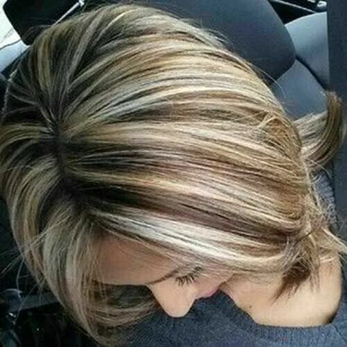 Крупное мелирование фото на средние Pin on Hair styles Hair highlights and lowlights, Hair color blonde highlights, 