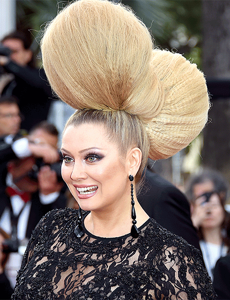 Крупные прически Russian TV Star Elena Lenina Has the Wildest Hair at Cannes: Pictures Us Weekly
