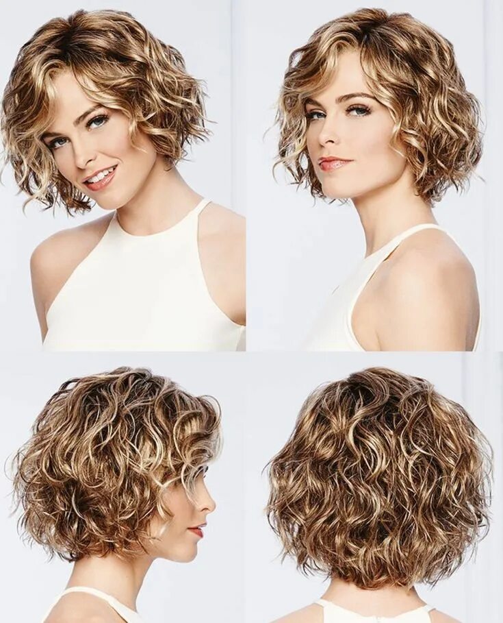 Крупные завивки н короткие волосы фото Pin on Hair Short wavy haircuts, Wavy haircuts, Short wavy hair