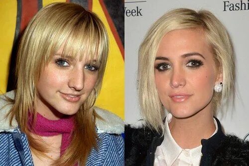 Крупный нос прическа для женщины Ashlee Simpson before and after nose job (With images) Nose job