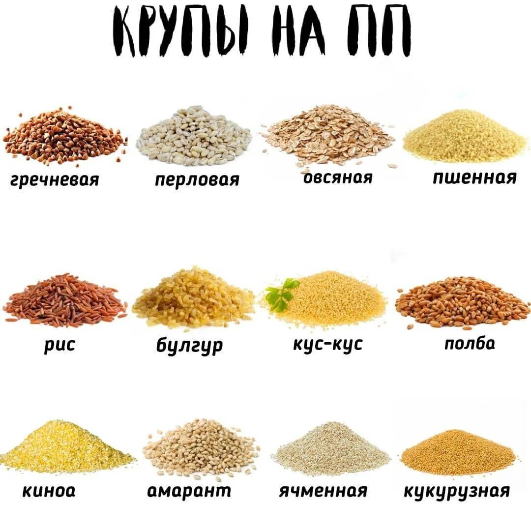 Крупы виды названия с фото Разновидности круп - CoffeePapa.ru