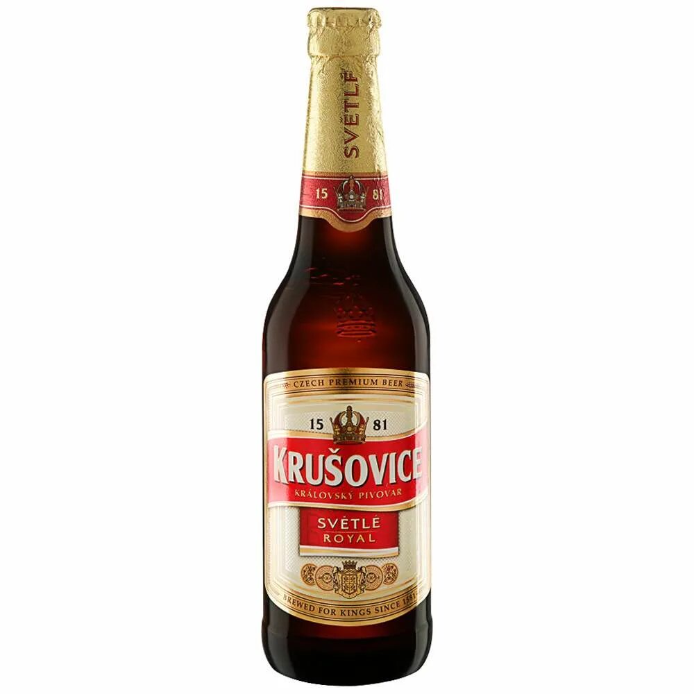 Крушовице светлое фото Пиво Krusovice Svetle Royal светлое 0,45 л ст/б - купить в Москве, цены на Мегам