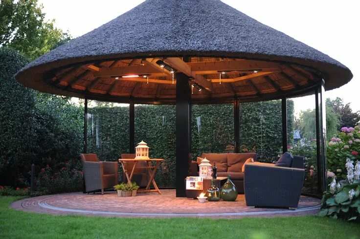 Крутая беседка своими руками Tuinhuizen, overkappingen en bijgebouwen op maat! Backyard gazebo, Gazebo, Bambo