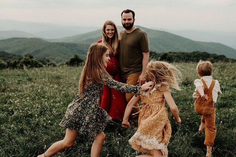 Крутой фото семьи Blue Ridge Mountain Family Photoshoot Asheville Photographer - Asheville Wedding