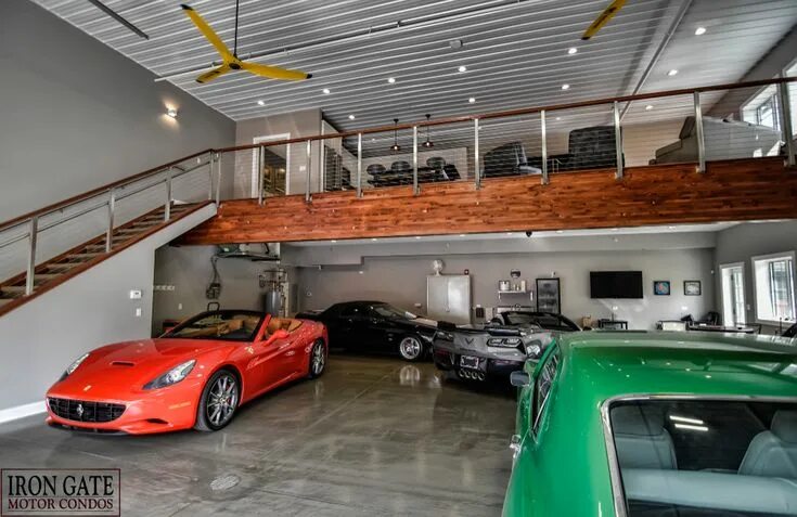 Крутой гараж внутри фото Garages Iron Gate Motor Condos Luxury garage, Garage design, Garage design inter