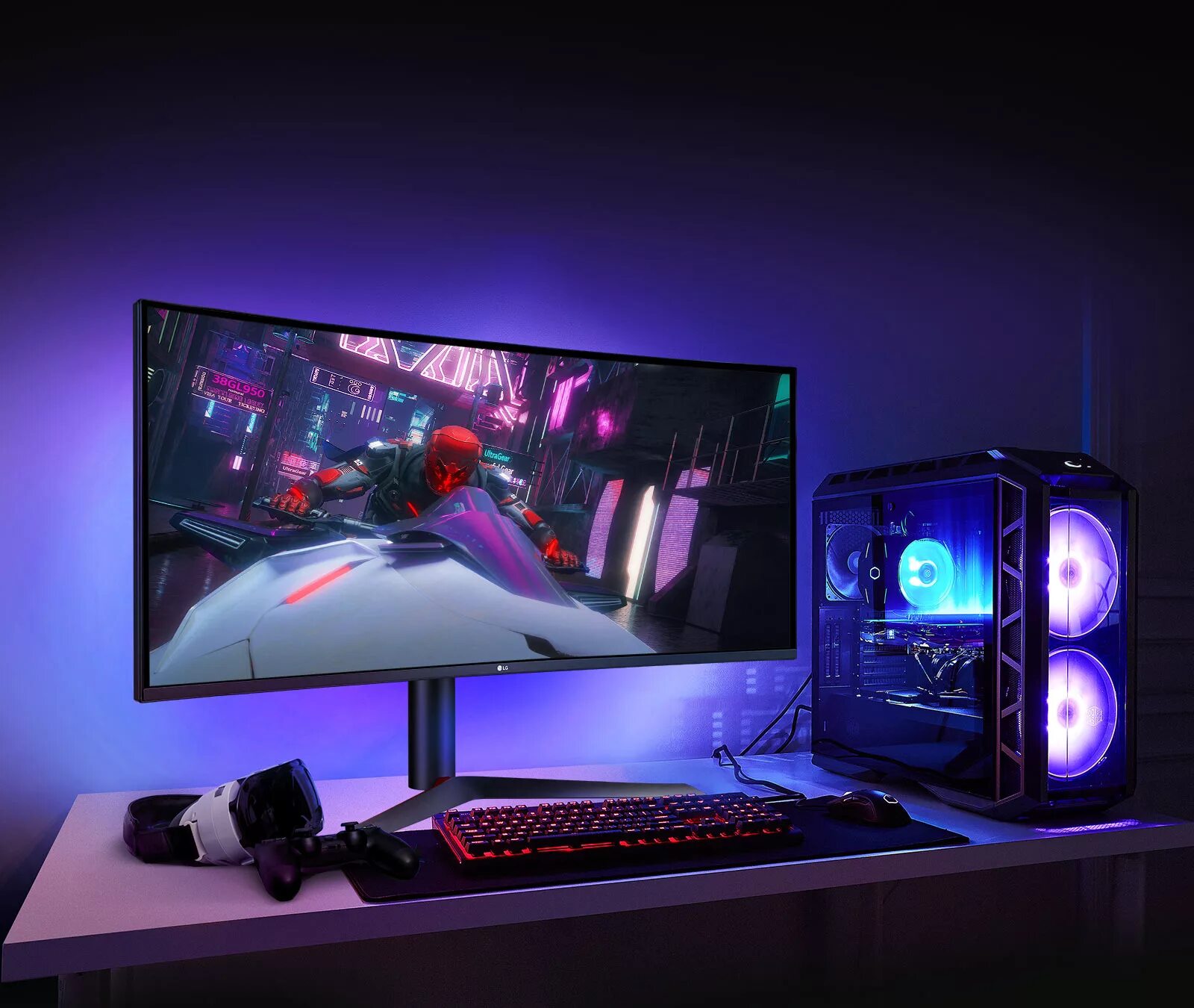 Крутой компьютер фото 37.5" Nano IPS 1ms QHD Curved UltraGear ™ Gaming Monitor 38GN95B-B LG US Busines
