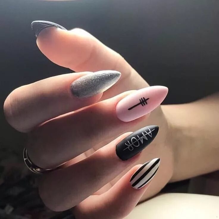 Крутой маникюр миндаль Pin on Nails Manicure, Swag nails, Cute acrylic nails