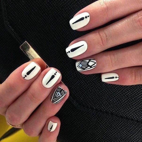 Крутой маникюр на короткие ногти Nail Art #1720 - Best Nail Art Designs Gallery BestArtNails.com Manicura de uñas