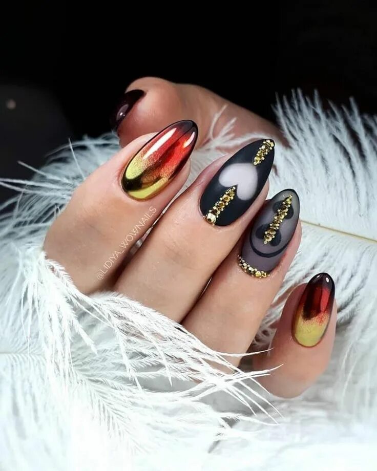 Крутой маникюр осень 2024 Nail Art #4844 - Best Nail Art Designs Gallery BestArtNails.com Nail art design 