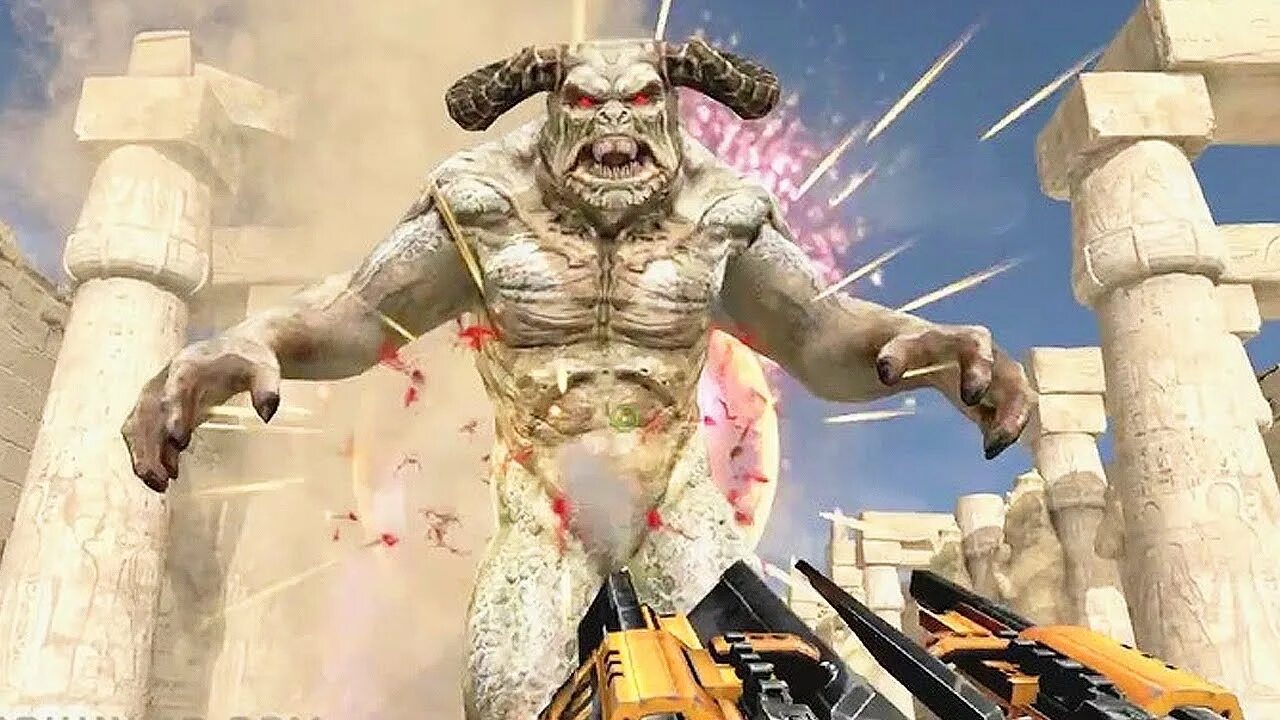 Крутой сэм фото Serious Sam 3: Electric Pyramid & Minotaur Boss Fight (CO-OP Campaign) - YouTube