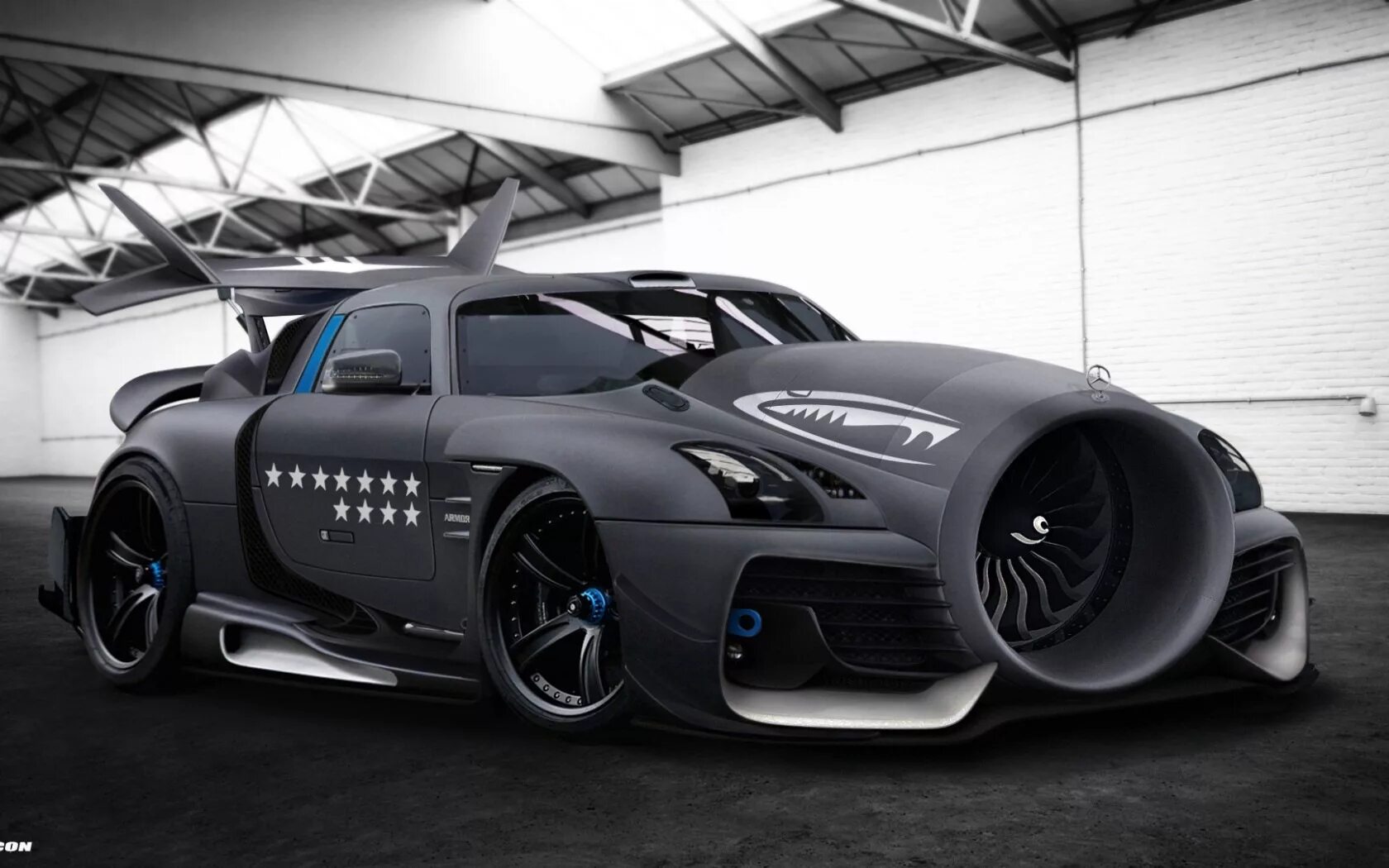 Крутой тюнинг мерседес MERCEDES SLS AMG C ТУРБИНОЙ ОТ САМОЛЕТА. - DRIVE2
