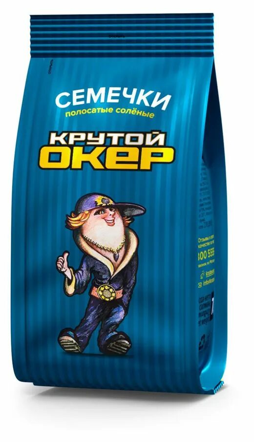 Крутой уокер семечки фото Купить Семечки подсолнечные "Крутой Окер" полосатые соленые, 70 г (995775) в инт