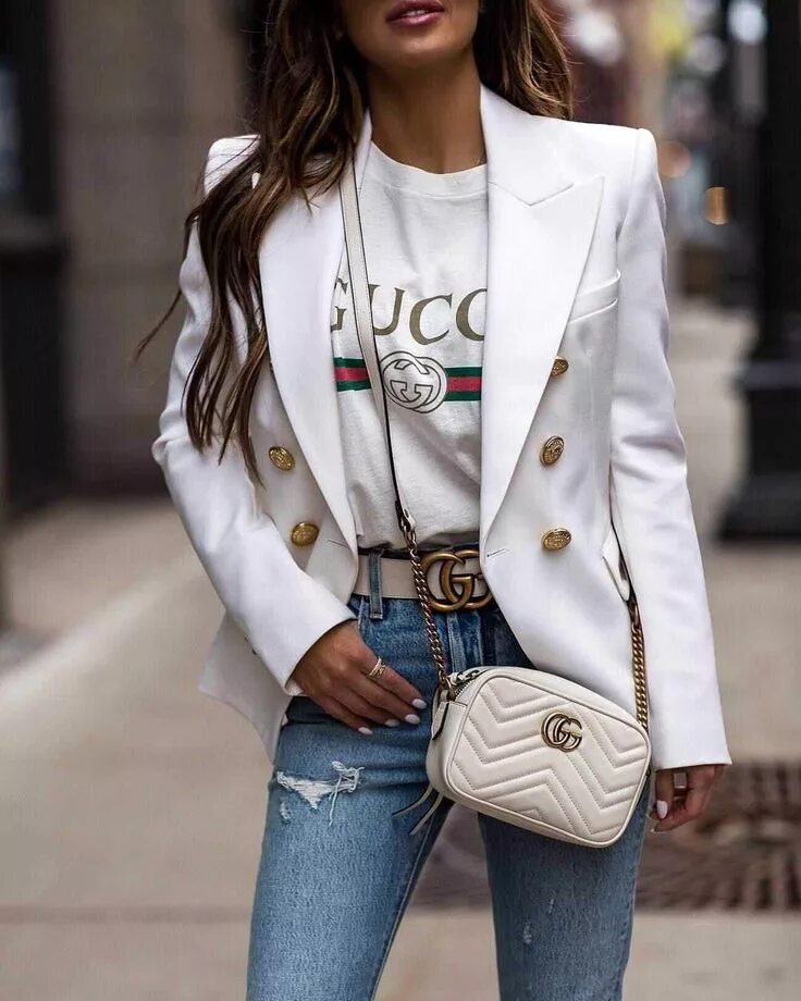 Крутой женский стиль Double Breasted Women's Casual Black Blazer Jacket Mode femme, Mode vestimentair