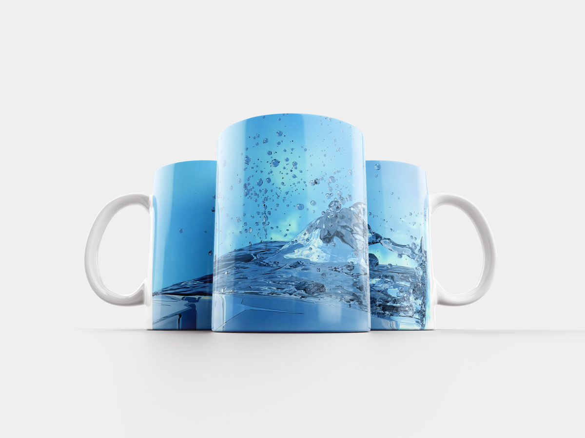 Кружка воды фото Кружка Printstar "Вода, пузыри, жидкость", 320 мл - купить по доступным ценам в 