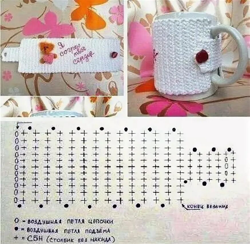 Кружки крючком схема Мелочи